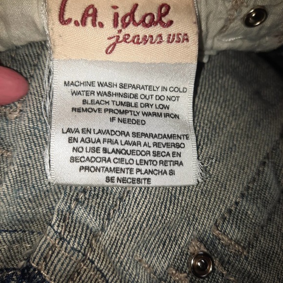 LA IDOL Girls Super Rhinestone Embroidered Blinged back pockets and belt loops 8 - Picture 9 of 10